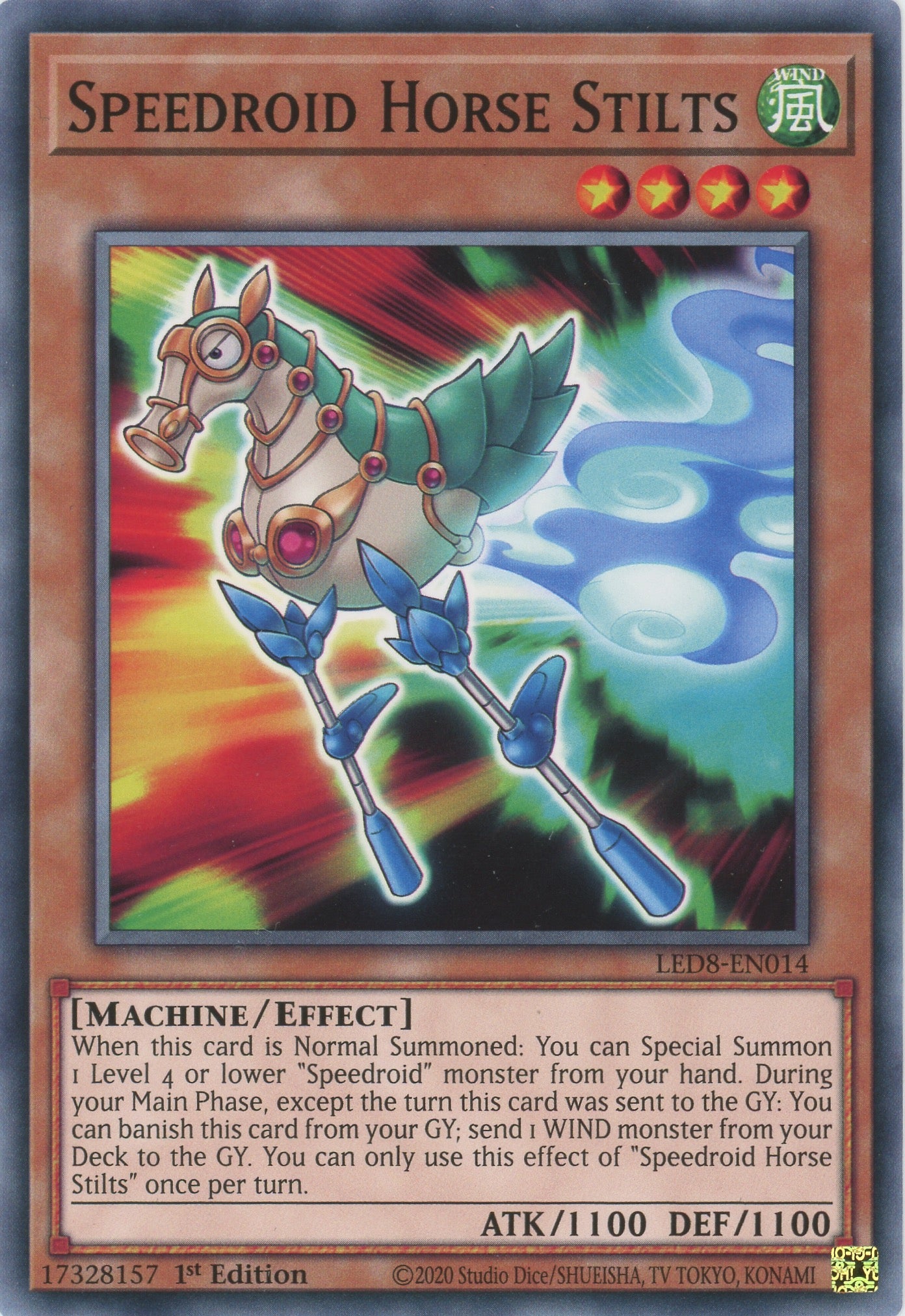 LED8-EN014 - Speedroid Horse Stilts - Common - Effect Monster - Legendary Duelists 8 Synchro Storm