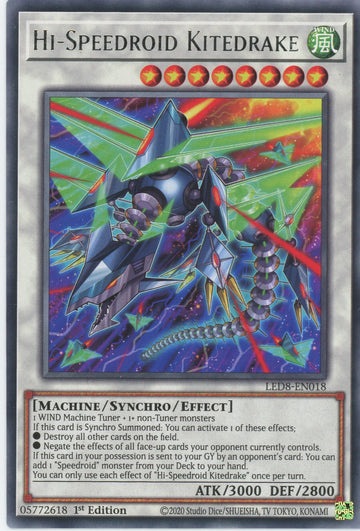 LED8-EN018 - Hi-Speedroid Kitedrake - Rare - Legendary Duelists: Synchro Storm