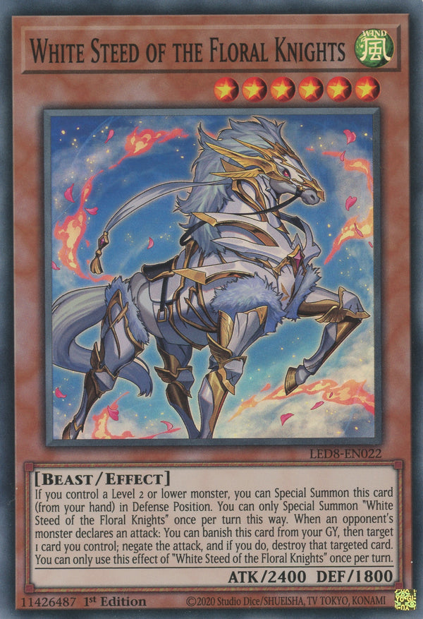 LED8-EN022 - White Steed of the Floral Knights - Super Rare - Effect Monster - Legendary Duelists 8 Synchro Storm