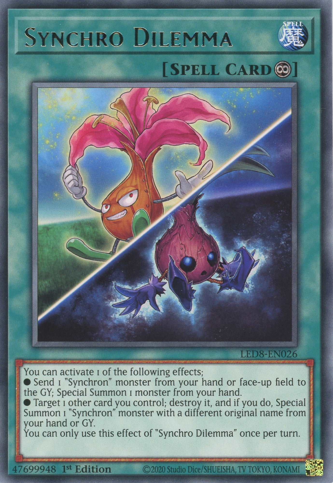 LED8-EN026 - Synchro Dilemma - Rare - Continuous Spell - Legendary Duelists 8 Synchro Storm