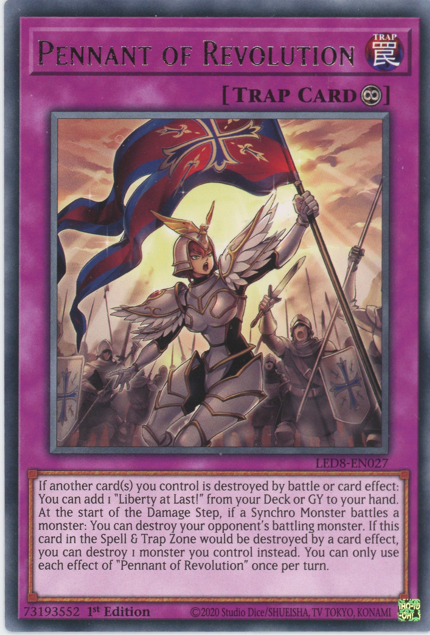 LED8-EN027 - Pennant of Revolution - Rare - Continuous Trap - Legendary Duelists 8 Synchro Storm