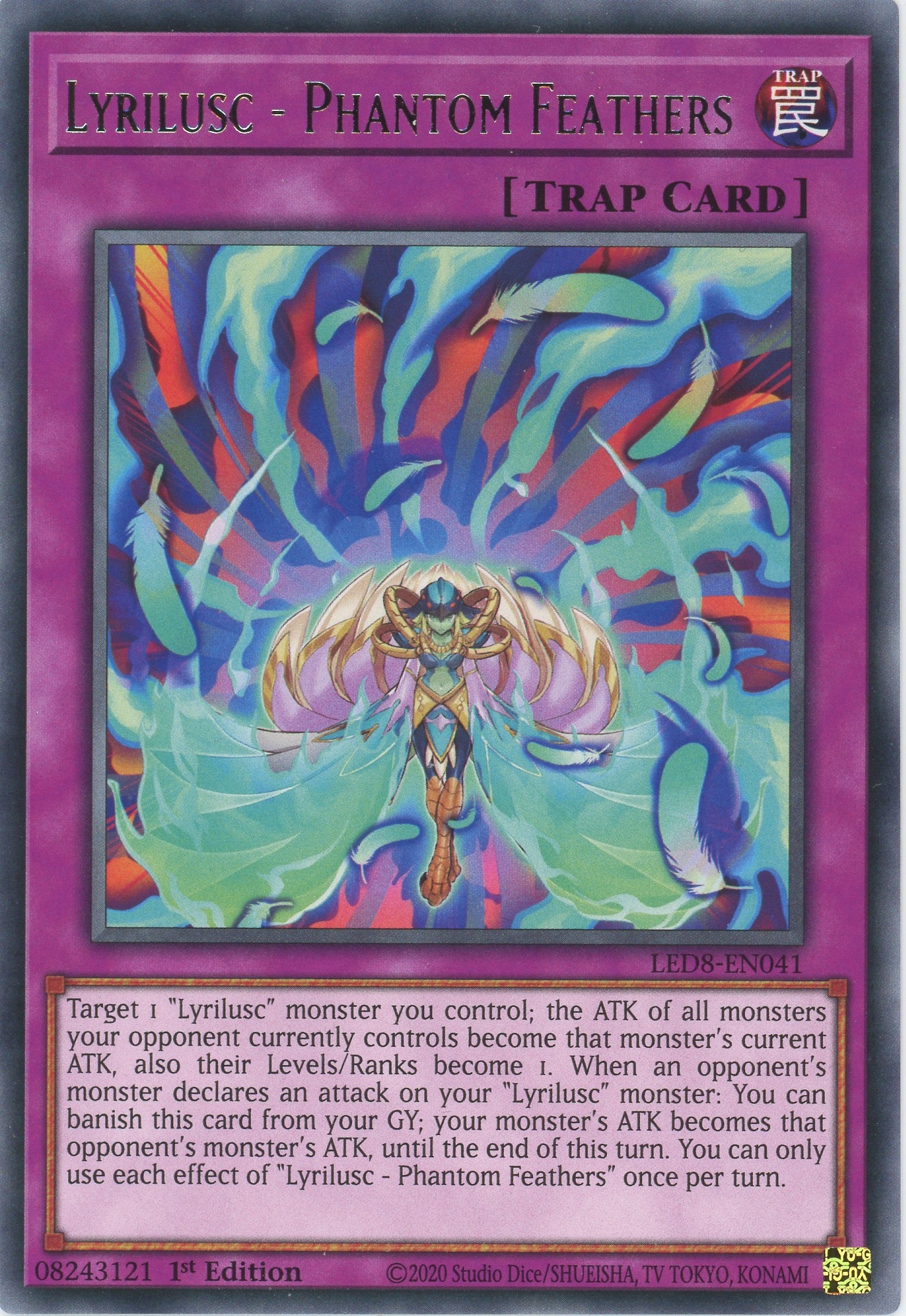 LED8-EN041 - Lyrilusc - Phantom Feathers - Rare - Normal Trap - Legendary Duelists 8 Synchro Storm