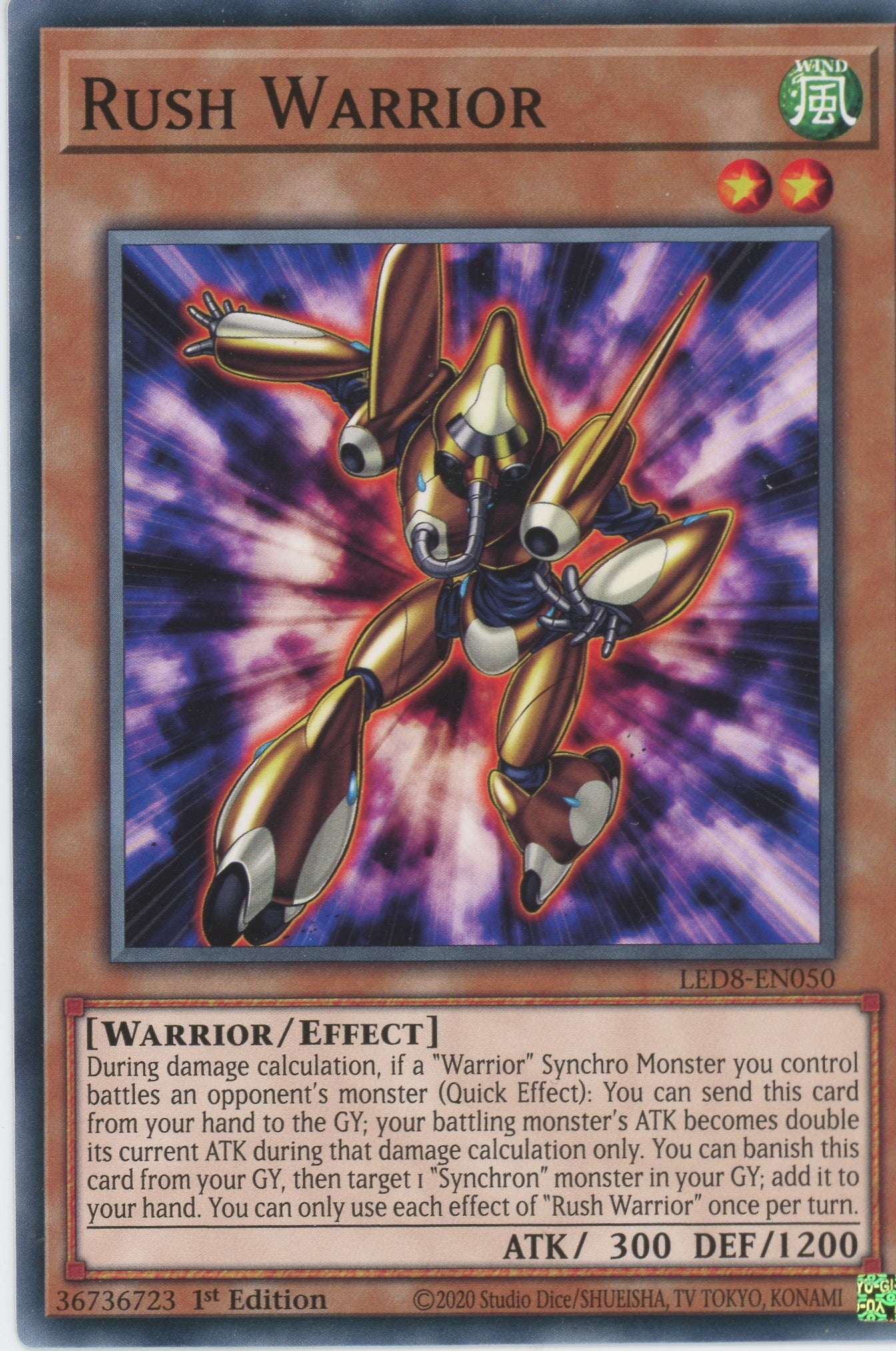 LED8-EN050 - Rush Warrior - Common - Effect Monster - Legendary Duelists 8 Synchro Storm