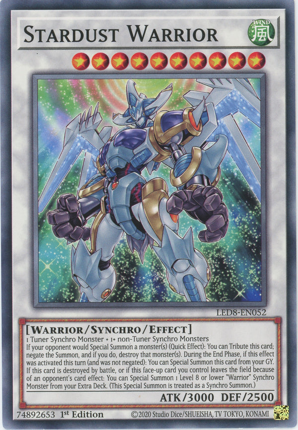 LED8-EN052 - Stardust Warrior - Common - Effect Synchro Monster - Legendary Duelists 8 Synchro Storm