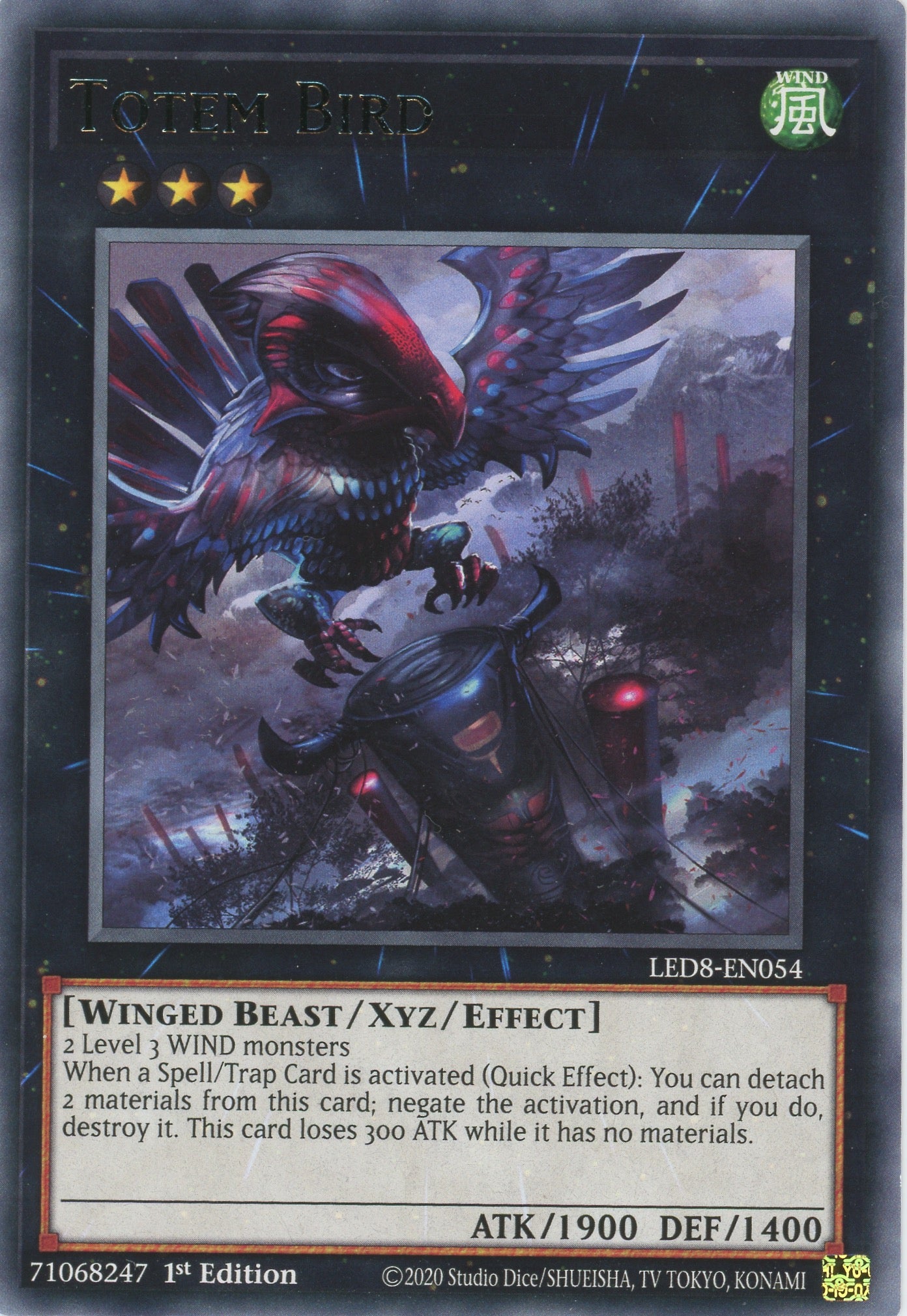 LED8-EN054 - Totem Bird - Rare - Effect Xyz Monster - Legendary Duelists 8 Synchro Storm