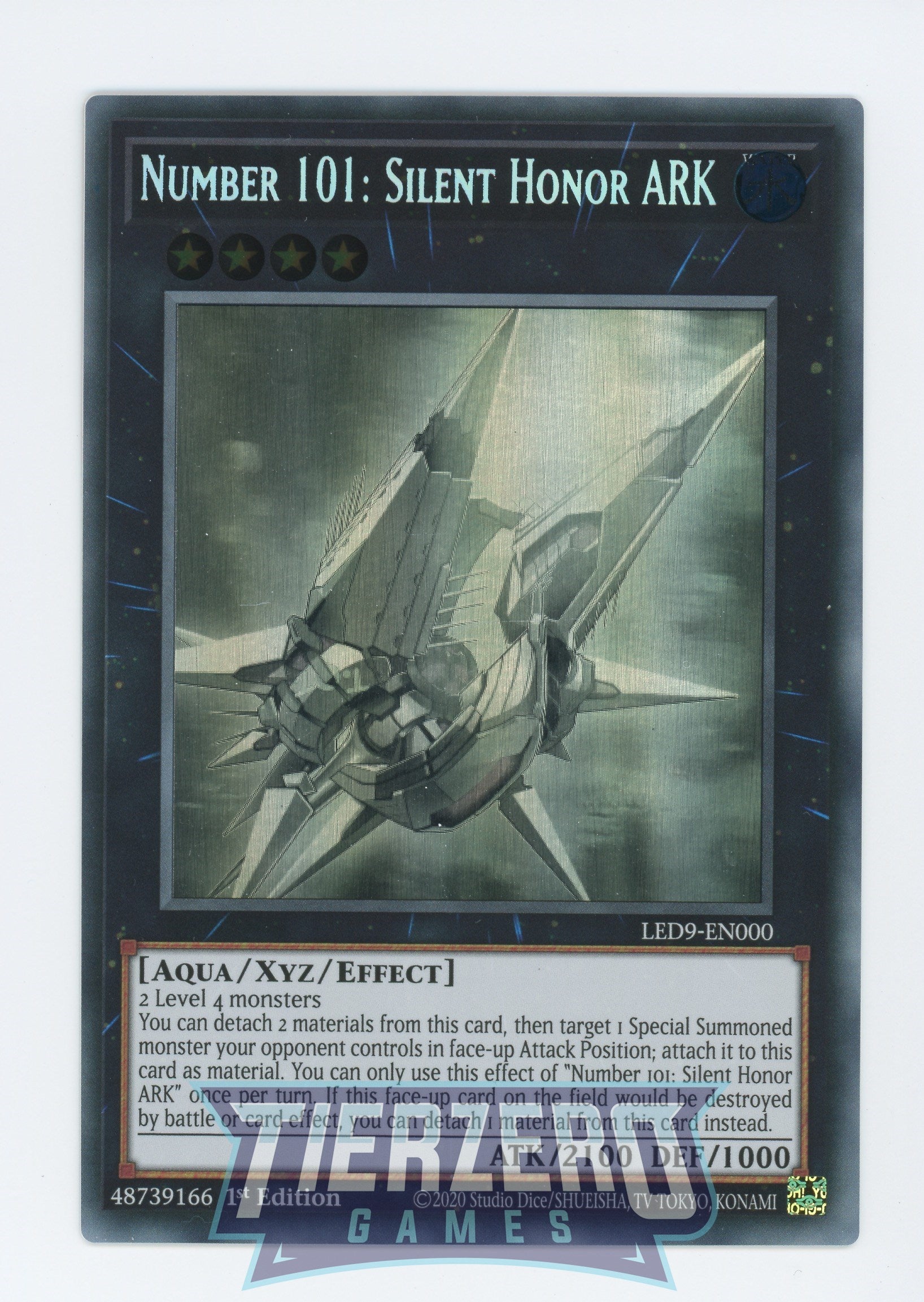 LED9-EN000 - Number 101: Silent Honor ARK - Ghost Rare - Effect Xyz Monster - Legendary Duelists 9 Duels from the Deep