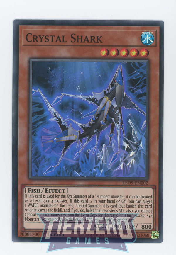 LED9-EN002 - Crystal Shark - Super Rare - Effect Monster - Legendary Duelists 9 Duels from the Deep