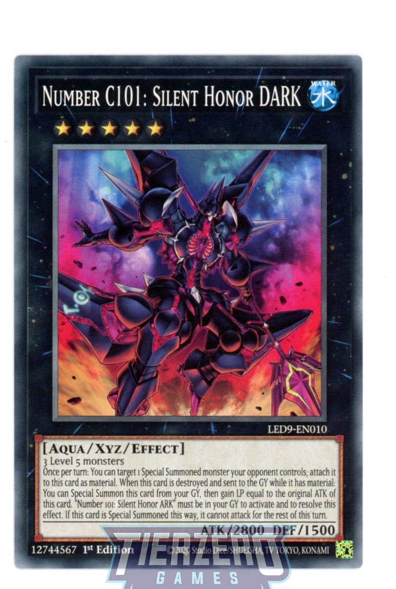 LED9-EN010 - Number C101: Silent Honor DARK - Common - Effect Xyz Monster - Legendary Duelists 9 Duels from the Deep