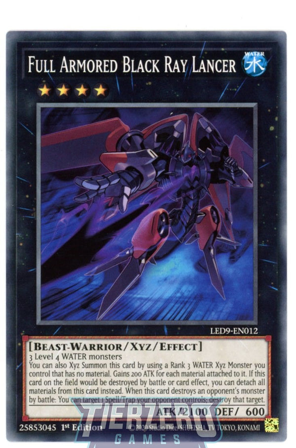 LED9-EN012 - Full Armored Black Ray Lancer - Common - Effect Xyz Monster - Legendary Duelists 9 Duels from the Deep
