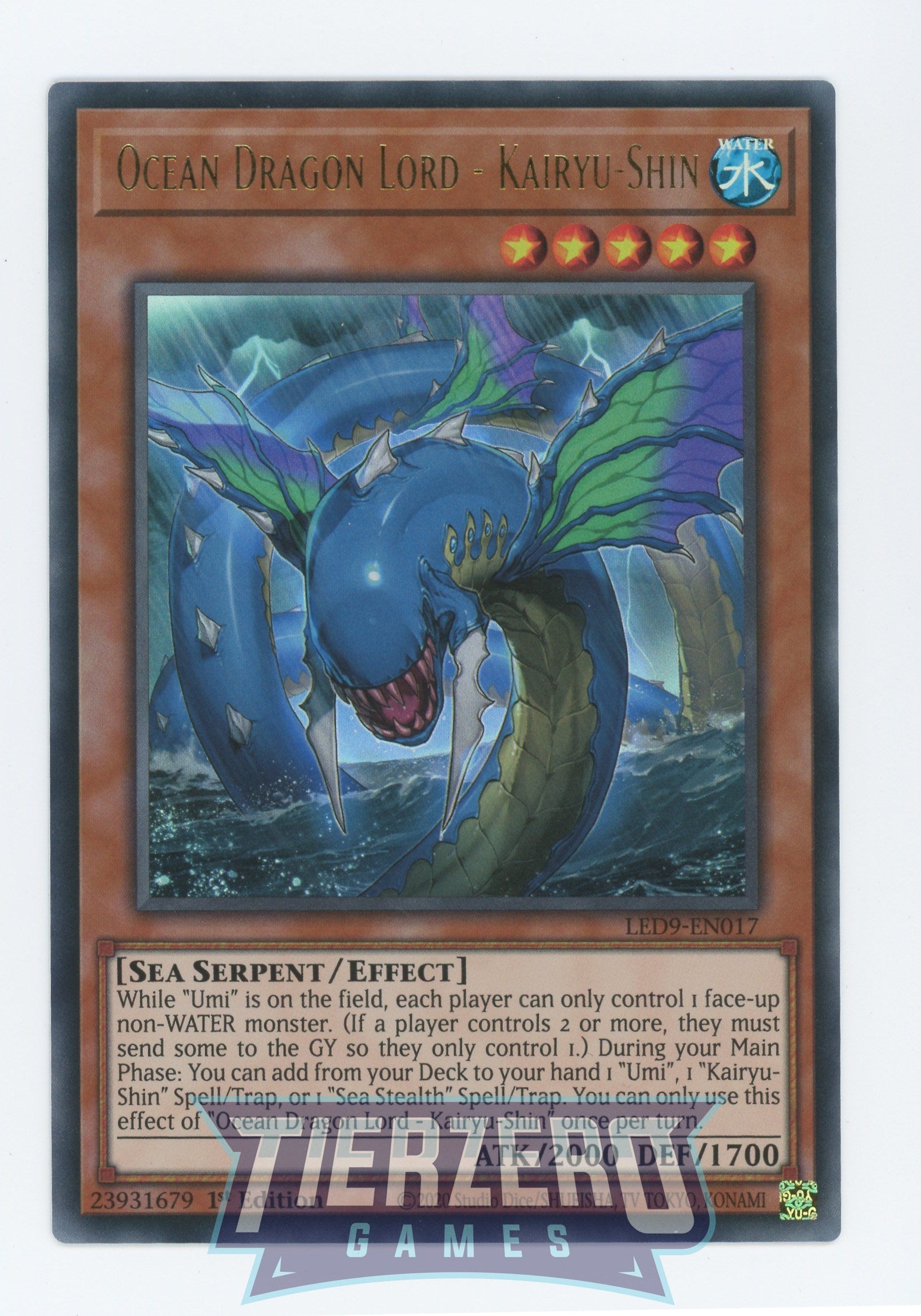 LED9-EN017 - Ocean Dragon Lord - Kairyu-Shin - Ultra Rare - Effect Monster - Legendary Duelists 9 Duels from the Deep