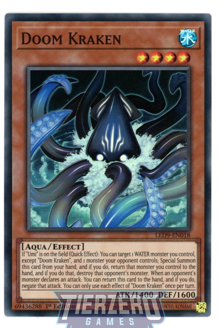 LED9-EN018 - Doom Kraken - Super Rare - Effect Monster - Legendary Duelists 9 Duels from the Deep