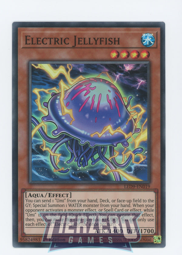 LED9-EN019 - Electric Jellyfish - Super Rare - Effect Monster - Legendary Duelists 9 Duels from the Deep