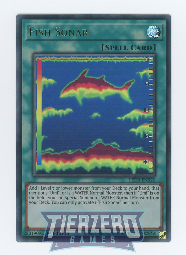 LED9-EN020 - Fish Sonar - Ultra Rare - Normal Spell - Legendary Duelists 9 Duels from the Deep