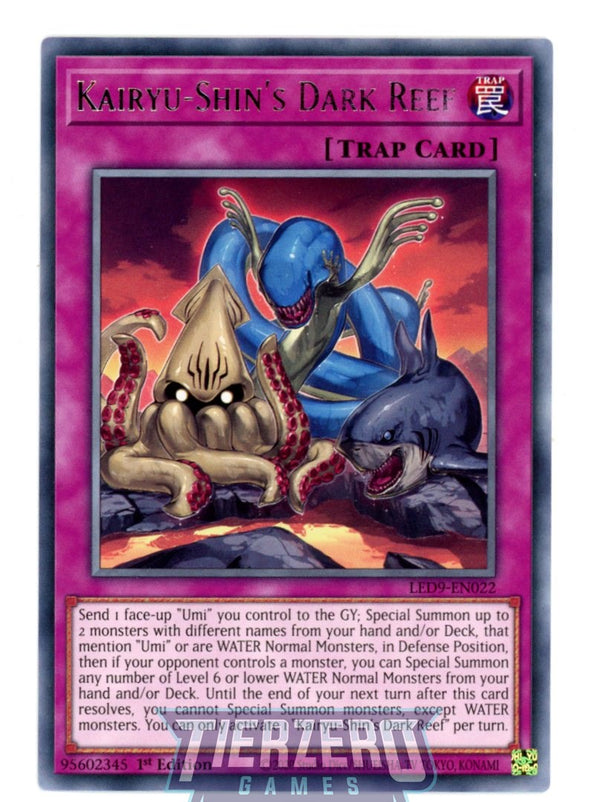 LED9-EN022 - Kairyu-Shin's Dark Reef - Rare - Normal Trap - Legendary Duelists 9 Duels from the Deep