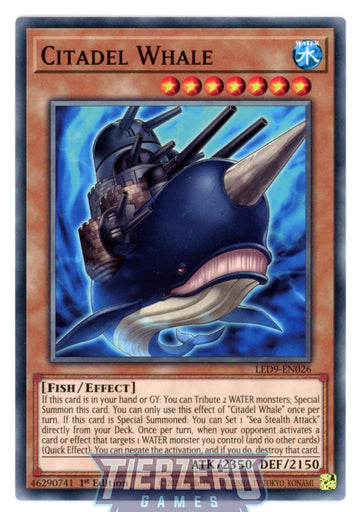 LED9-EN026 - Citadel Whale - Common - Legendary Duelists: Duels From the Deep