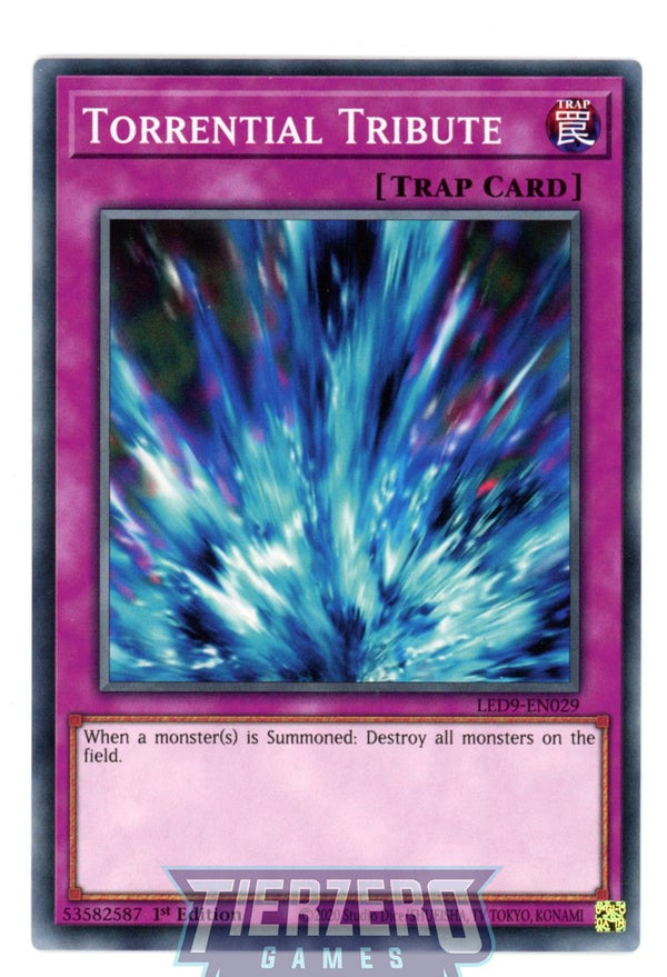 LED9-EN029 - Torrential Tribute - Common - Normal Trap - Legendary Duelists 9 Duels from the Deep