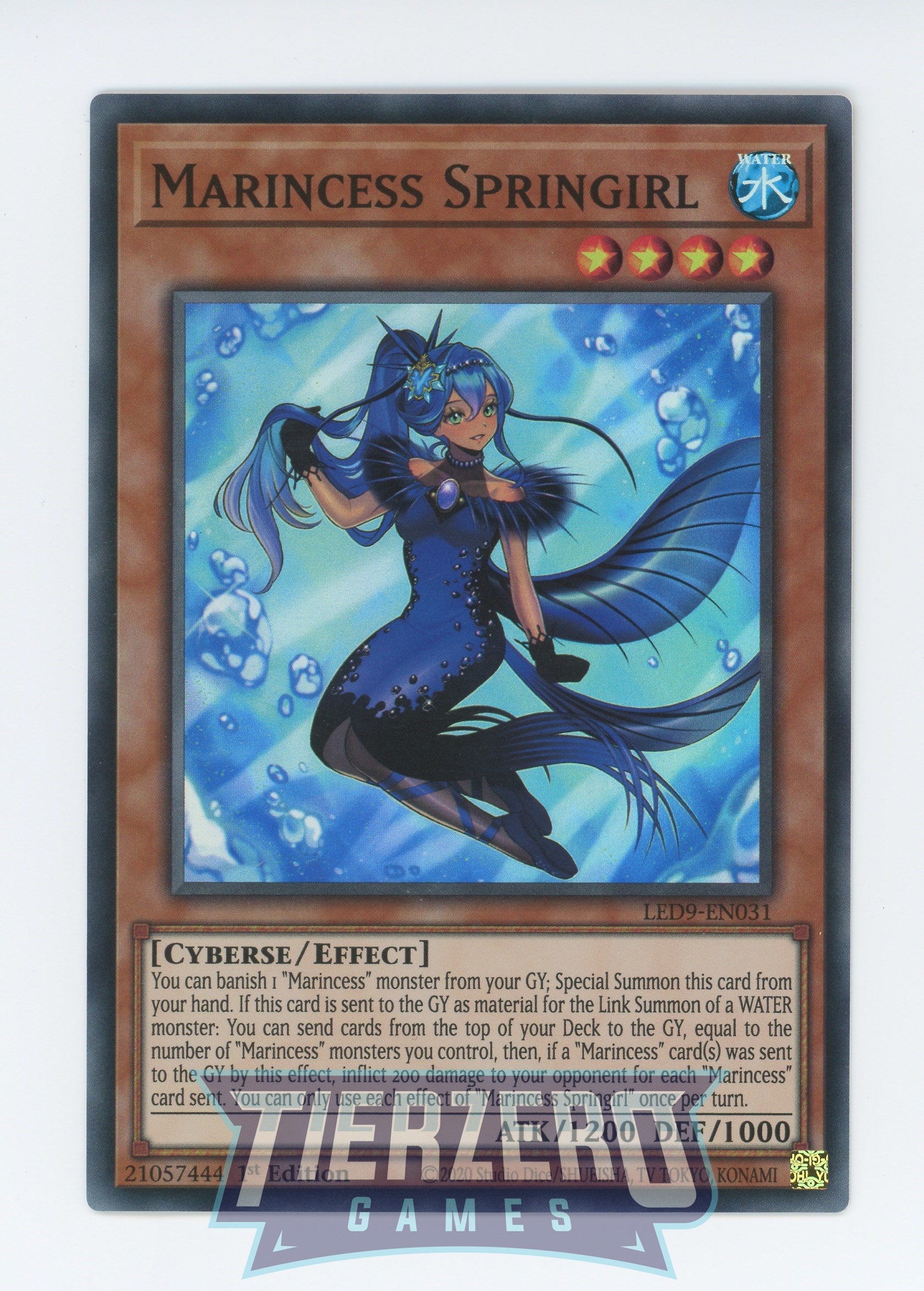 LED9-EN031 - Marincess Springirl - Super Rare - Effect Monster - Legendary Duelists 9 Duels from the Deep