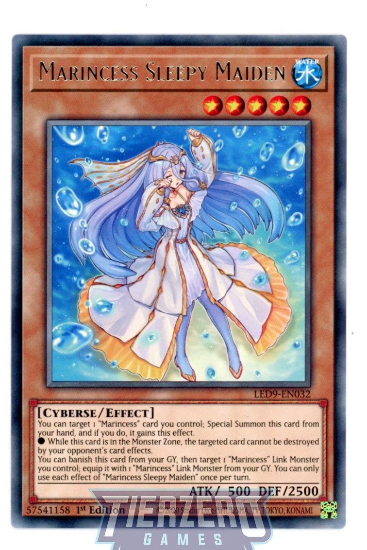 LED9-EN032 - Marincess Sleepy Maiden - Rare - Effect Monster - Legendary Duelists 9 Duels from the Deep