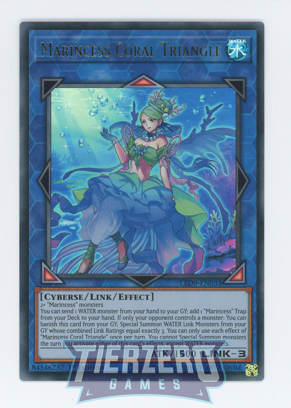 LED9-EN033 - Marincess Coral Triangle - Ultra Rare - Effect Link Monster - Legendary Duelists 9 Duels from the Deep