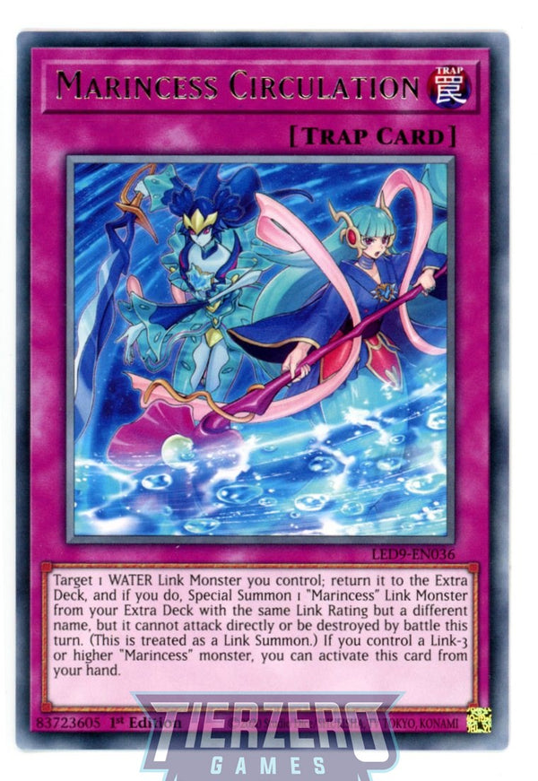 LED9-EN036 - Marincess Circulation - Rare - Normal Trap - Legendary Duelists 9 Duels from the Deep