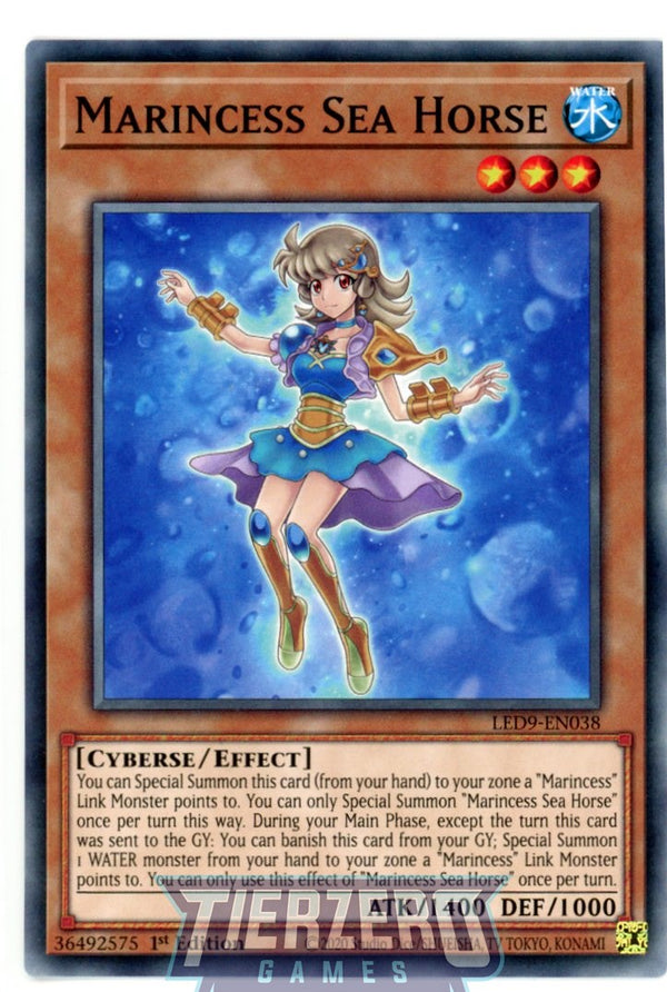 LED9-EN038 - Marincess Sea Horse - Common - Effect Monster - Legendary Duelists 9 Duels from the Deep