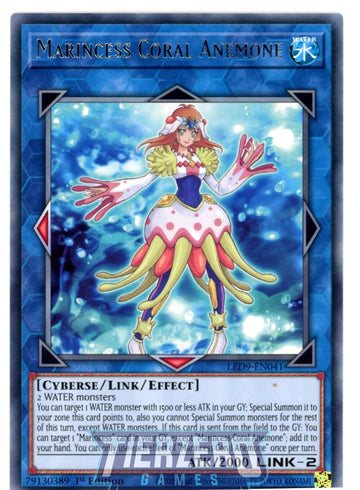 LED9-EN041 - Marincess Coral Anemone - Rare - Legendary Duelists: Duels From the Deep