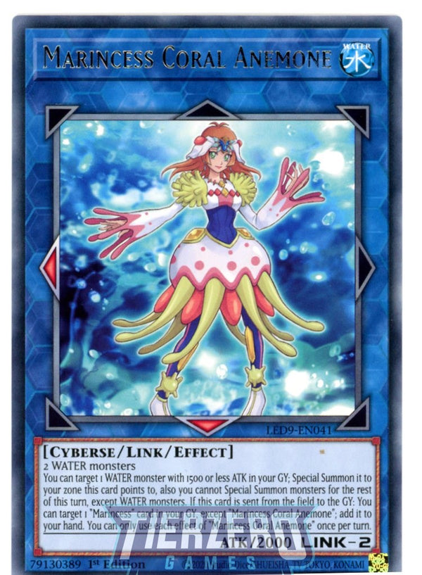 LED9-EN041 - Marincess Coral Anemone - Rare - Effect Link Monster - Legendary Duelists 9 Duels from the Deep