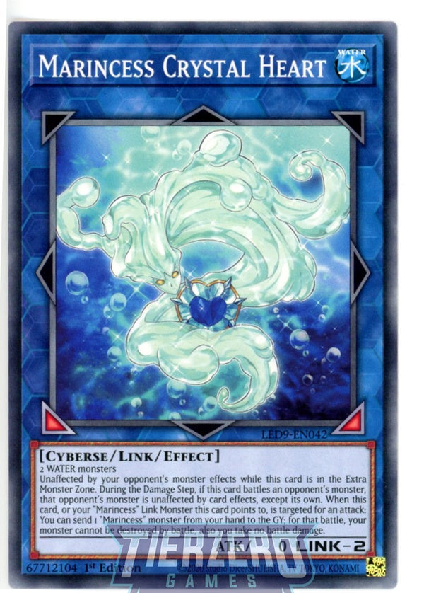 LED9-EN042 - Marincess Crystal Heart - Common - Effect Link Monster - Legendary Duelists 9 Duels from the Deep