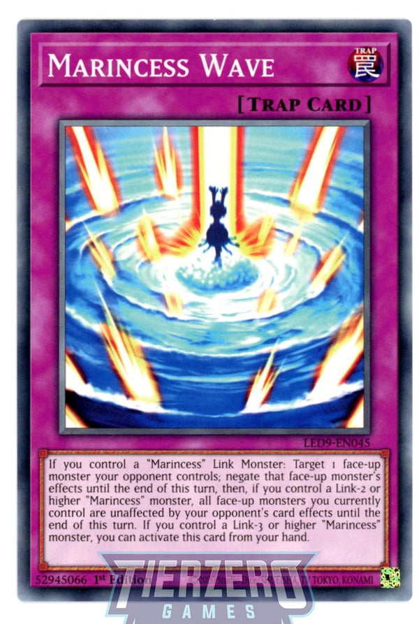LED9-EN045 - Marincess Wave - Common - Normal Trap - Legendary Duelists 9 Duels from the Deep
