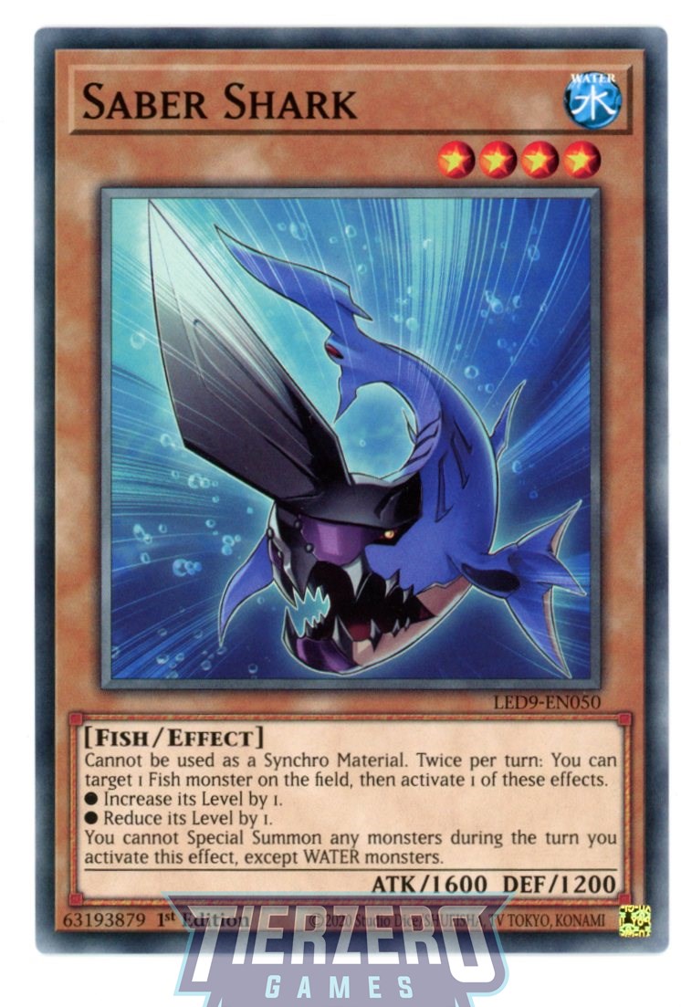 LED9-EN050 - Saber Shark - Common - Effect Monster - Legendary Duelists 9 Duels from the Deep