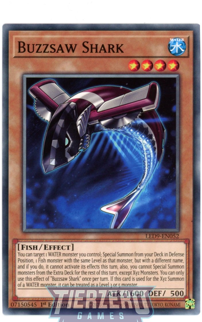 LED9-EN052 - Buzzsaw Shark - Common - Effect Monster - Legendary Duelists 9 Duels from the Deep