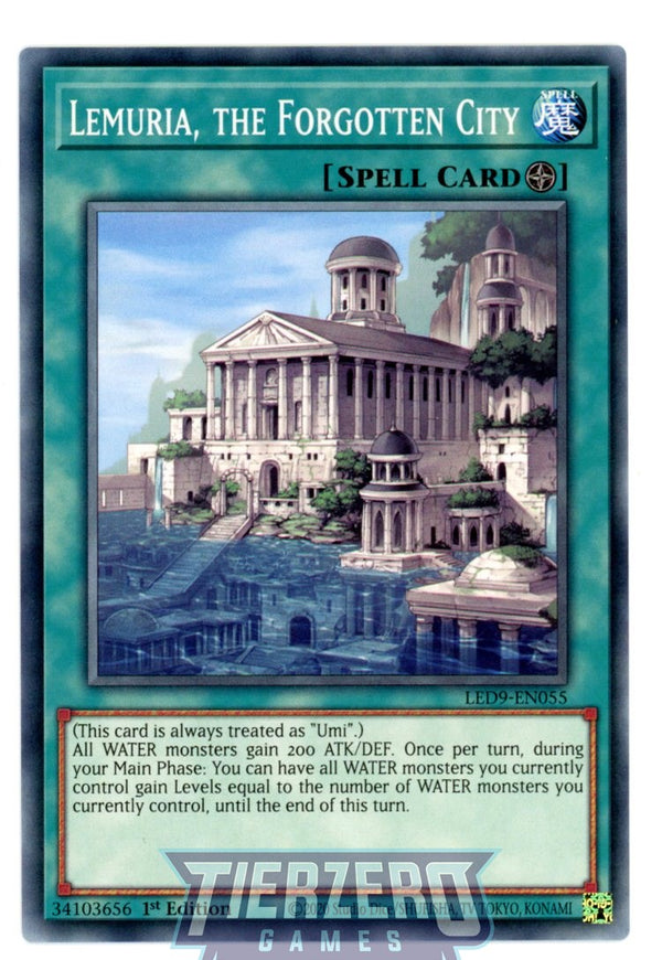 LED9-EN055 - Lemuria, the Forgotten City - Common - Field Spell - Legendary Duelists 9 Duels from the Deep