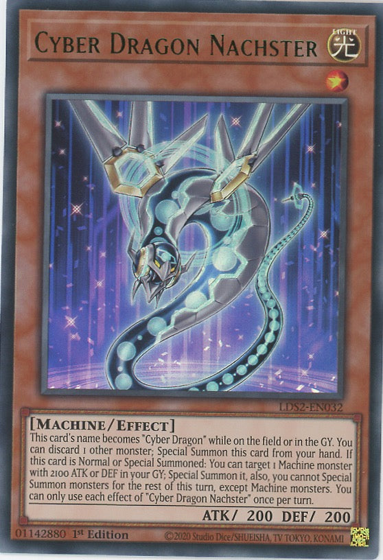 LDS2-EN032 - Cyber Dragon Nachster - Green Ultra Rare - Effect Monster - Legendary Duelists Season 2