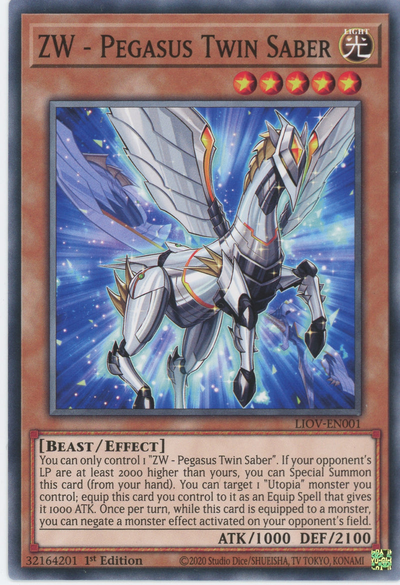 LIOV-EN001 - ZW - Pegasus Twin Saber - Common - Effect Monster - Lightning Overdrive