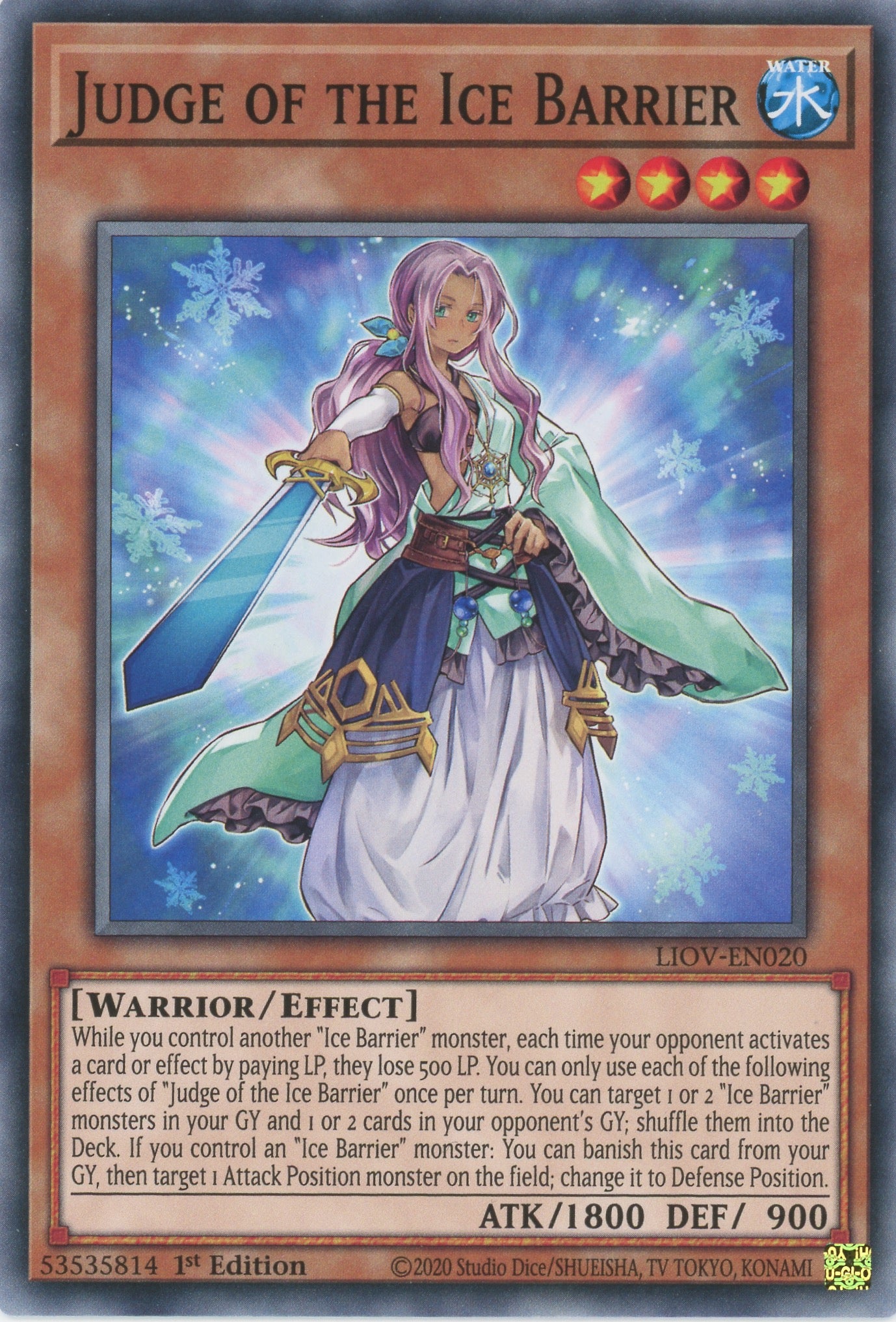 LIOV-EN020 - Judge of the Ice Barrier - Common - Effect Monster - Lightning Overdrive