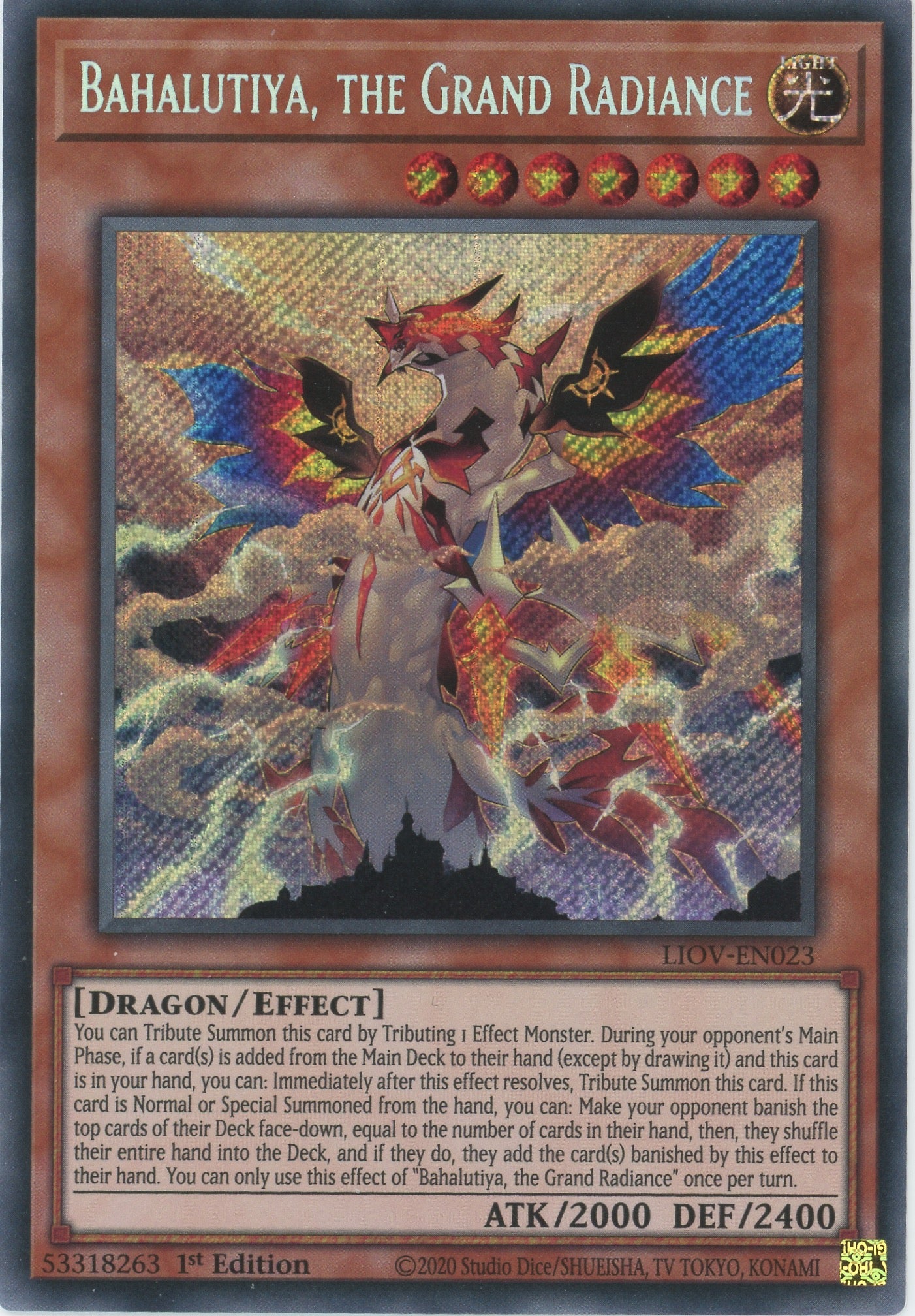 LIOV-EN023 - Bahalutiya, the Grand Radiance - Secret Rare - Effect Monster - Lightning Overdrive