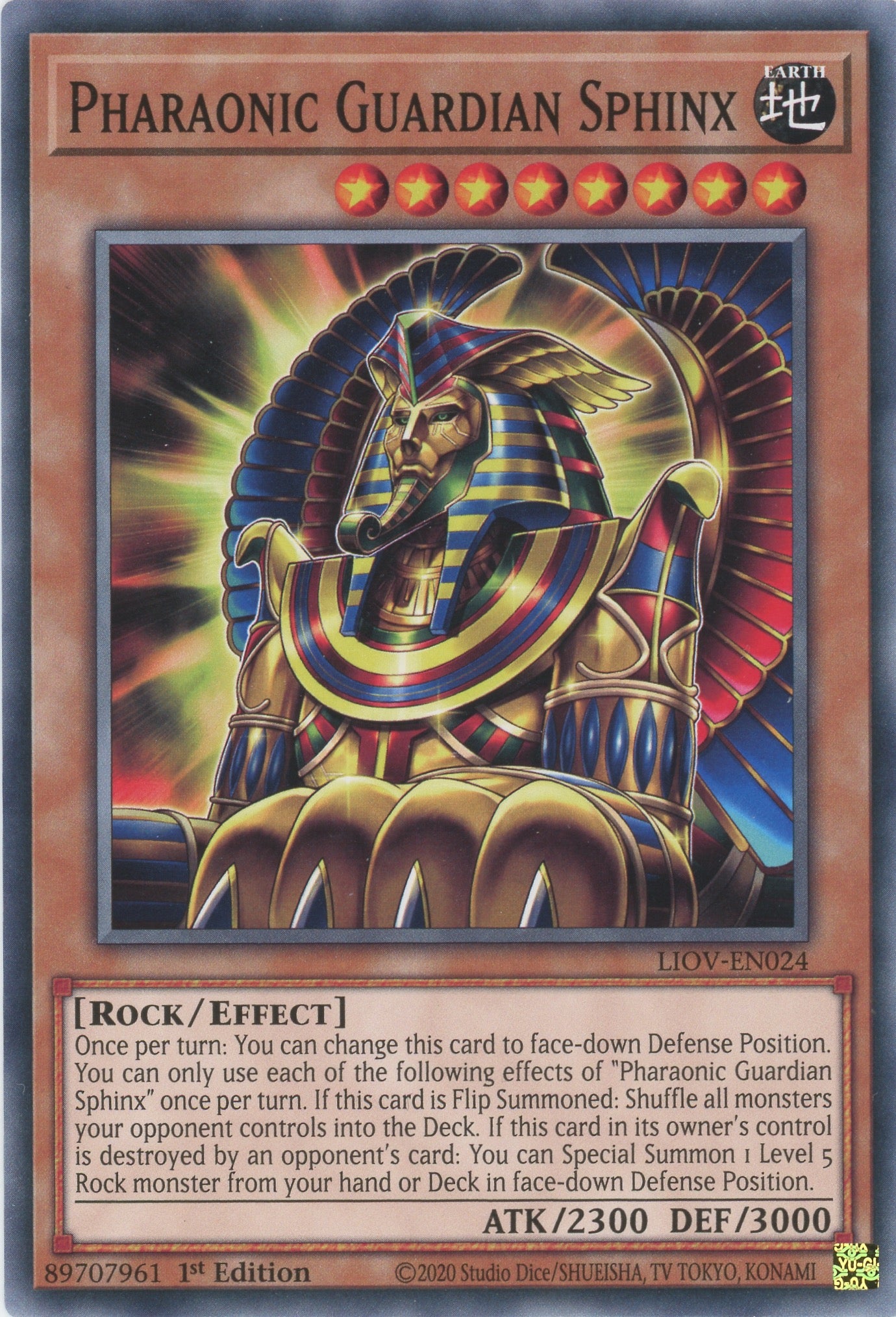 LIOV-EN024 - Pharaonic Guardian Sphinx - Common - Effect Monster - Lightning Overdrive