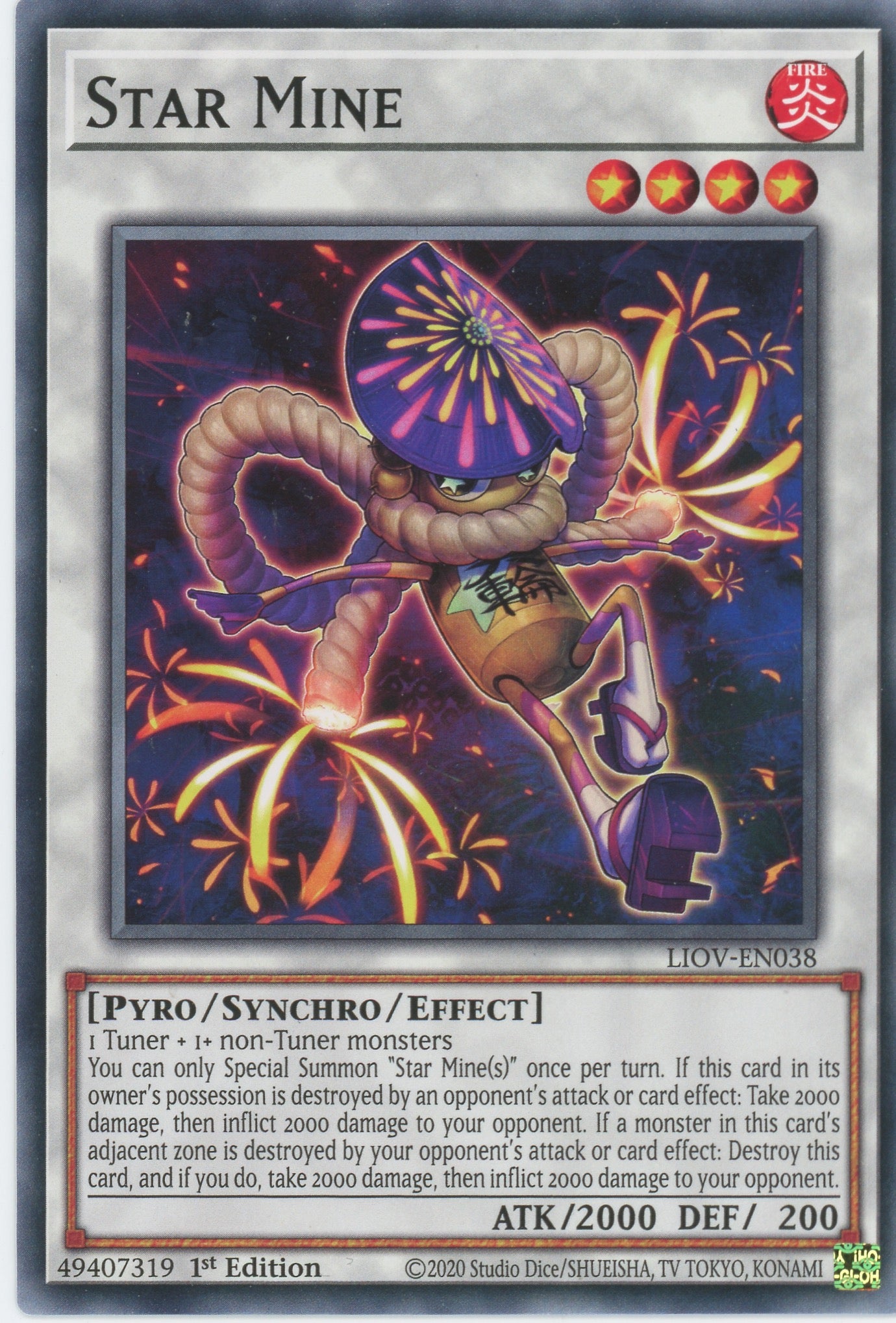 LIOV-EN038 - Star Mine - Common - Effect Synchro Monster - Lightning Overdrive