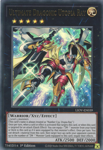 LIOV-EN039 - Ultimate Dragonic Utopia Ray - Ultra Rare - Lightning Overdrive