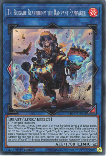 LIOV-EN044 - Tri-Brigade Bearbrumm the Rampant Rampager - Super Rare - Lightning Overdrive