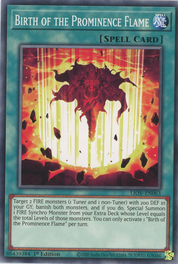 LIOV-EN063 - Birth of the Prominence Flame - Common - Lightning Overdrive