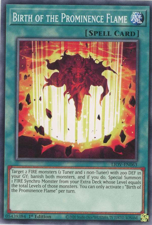 LIOV-EN063 - Birth of the Prominence Flame - Common - Normal Spell - Lightning Overdrive
