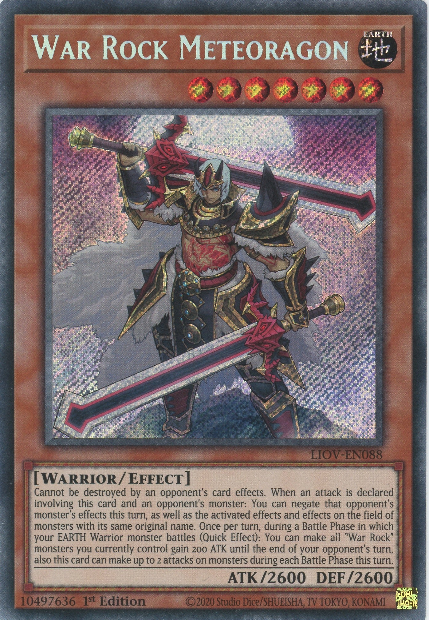 LIOV-EN088 - War Rock Meteoragon - Secret Rare - Effect Monster - Lightning Overdrive