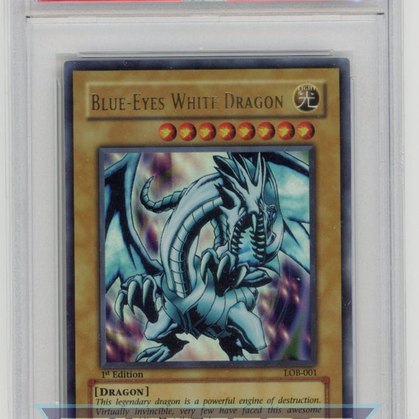 LOB-001 - Blue-Eyes White Dragon - Asian English - Ultra Rare - PSA 8.