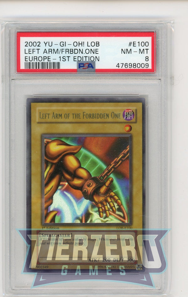 LOB-E100 - Left Arm of the Forbidden One - Ultra Rare - PSA 8 - 1st Edition