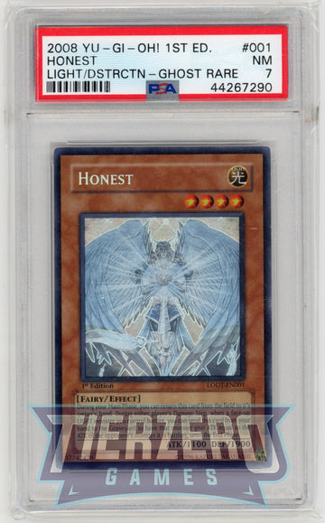LODT-EN001 - Honest - Ghost Rare - Light of Destruction - 1st Edition - PSA 7
