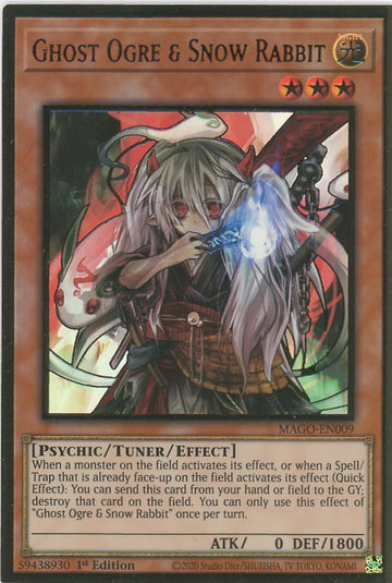 MAGO-EN009 - Ghost Ogre & Snow Rabbit - Premium Gold Rare - Maximum Gold