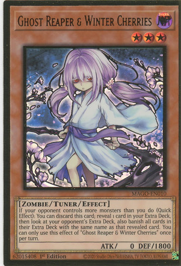 MAGO-EN010 - Ghost Reaper & Winter Cherries (Alternate Art) - Premium Gold Rare - Maximum Gold