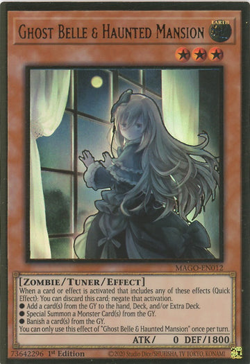 MAGO-EN012 - Ghost Belle & Haunted Mansion (Alternate Art) - Premium Gold Rare - Maximum Gold