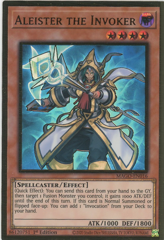 MAGO-EN016 - Aleister the Invoker (alternate art) - Premium Gold Rare - Effect Monster - Maximum Gold